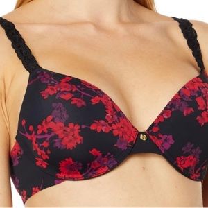Natori size 36C Pure Luxe Contour Underwire Bra in Cabernet Kyoto Print